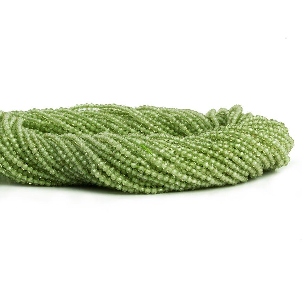 2mm Peridot Microfaceted Round Beads 12 inch 200 pieces - The Bead Traders