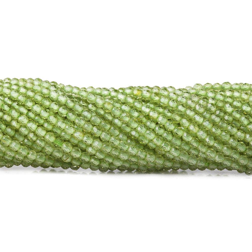 2mm Peridot microfaceted round beads 13 inch 175 pieces - The Bead Traders