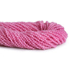 2mm Pink Chalcedony Microfaceted Rounds 12 inch 140 beads - The Bead Traders