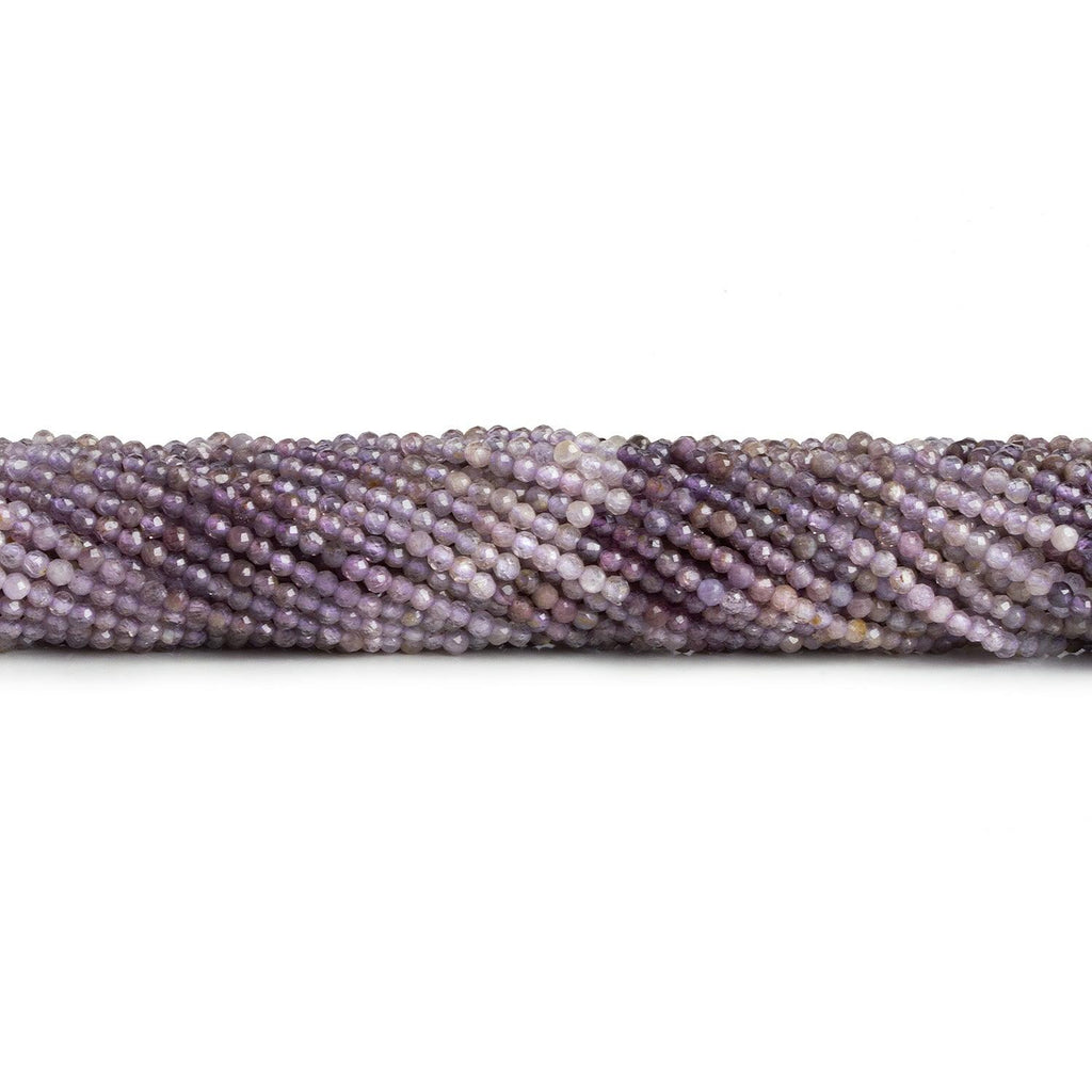 2mm Purple Spinel Microfaceted Rounds 12 inch 150 beads - The Bead Traders