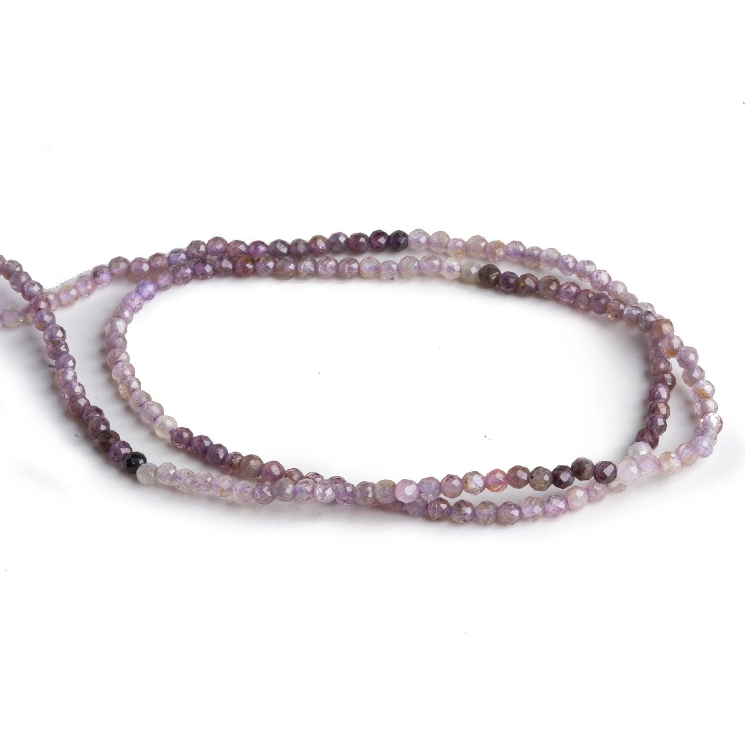 2mm Purple Spinel Microfaceted Rounds 12 inch 150 beads - The Bead Traders