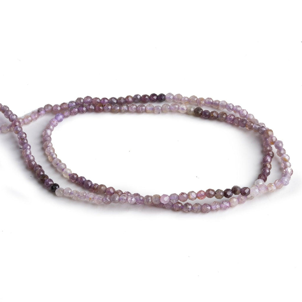 2mm Purple Spinel Microfaceted Rounds 12 inch 150 beads - The Bead Traders