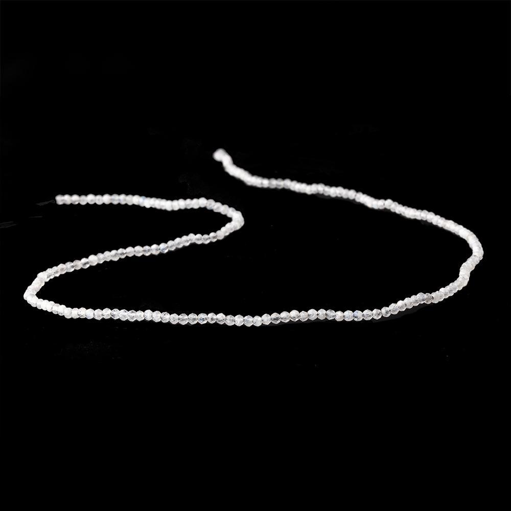 2mm Rainbow Moonstone Microfaceted Rondelles 12.5 inch 195 beads - The Bead Traders