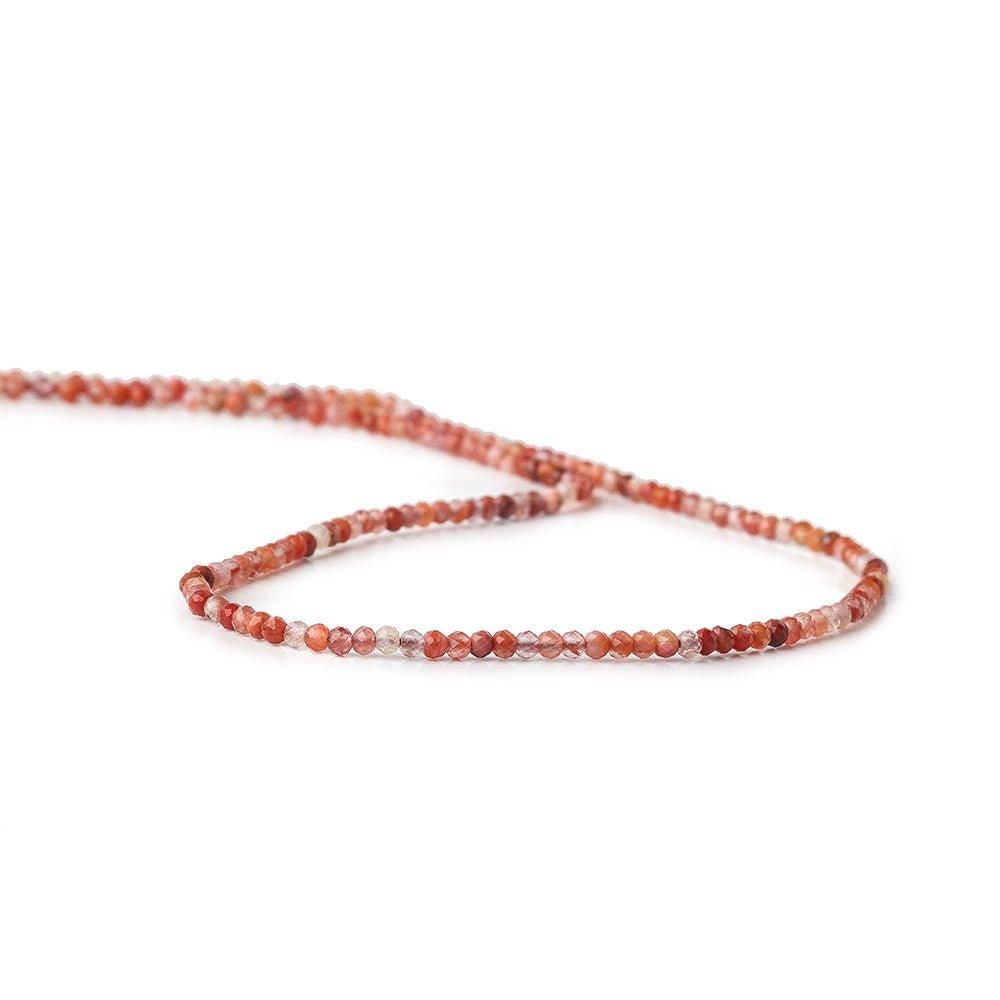 2mm Red Jasper & Multi Color Agate microfaceted round beads 13 inch 175 pieces - The Bead Traders