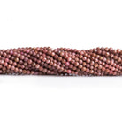 2mm Rhodonite Microfaceted Round Beads 12 inch 140 pieces - The Bead Traders
