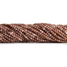 2mm Rhodonite Microfaceted Round Beads 12 inch 140 pieces - The Bead Traders