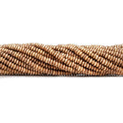 2mm Rose Gold Plated Copper Rondelle Beads 8 inch 150 pieces - The Bead Traders