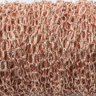 2mm Rose Gold plated Elongated Corrugated Oval Chain sold by the foot - The Bead Traders
