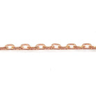 2mm Rose Gold plated Open and Closed Oval Link Chain by the Foot - The Bead Traders