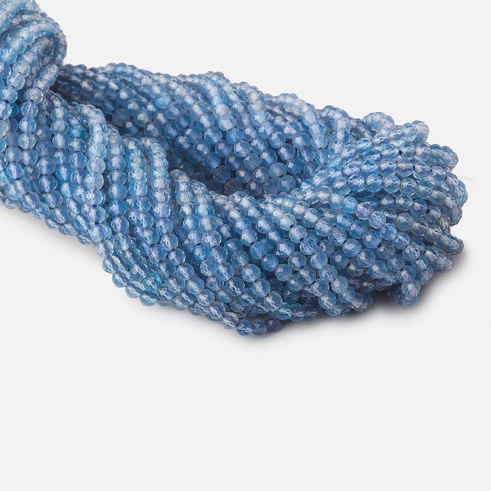 2mm Royal Blue Chalcedony microfaceted round beads 13 inch 165 pieces - The Bead Traders