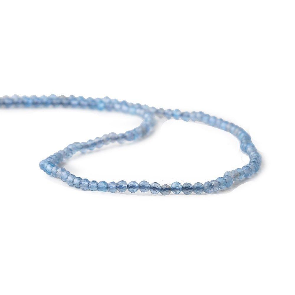 2mm Royal Blue Chalcedony microfaceted round beads 13 inch 165 pieces - The Bead Traders