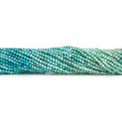 2mm Shaded Larimar Microfaceted Rounds 12 inch 160 beads - The Bead Traders