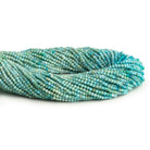 2mm Shaded Larimar Microfaceted Rounds 12 inch 160 beads - The Bead Traders