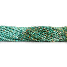 2mm Shaded Turquoise Microfaceted Rounds 12 inch 160 beads - The Bead Traders