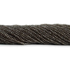 2mm Smoky Quartz Microfaceted Rounds 12 inch 150 beads - The Bead Traders