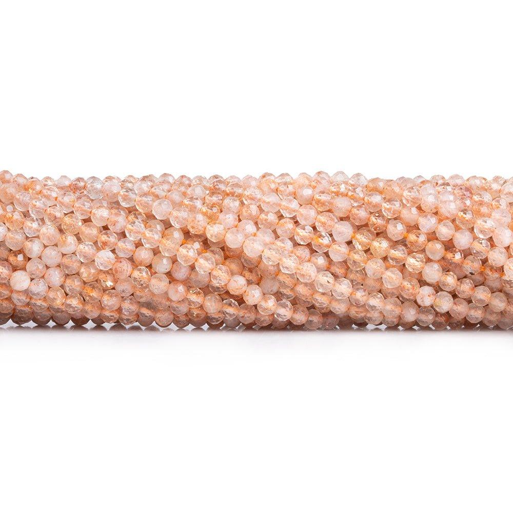 2mm Sunstone Microfaceted Round Beads 12 inch 120 pieces - The Bead Traders