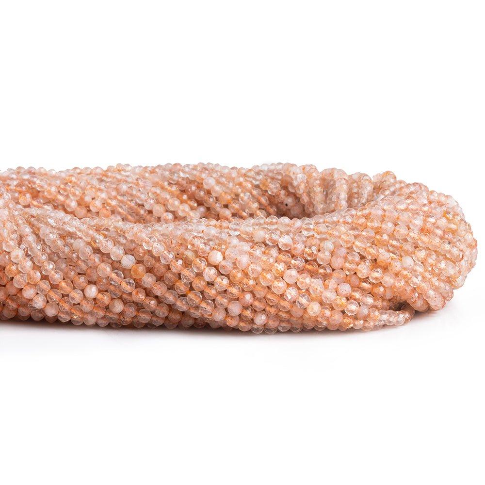 2mm Sunstone Microfaceted Round Beads 12 inch 120 pieces - The Bead Traders