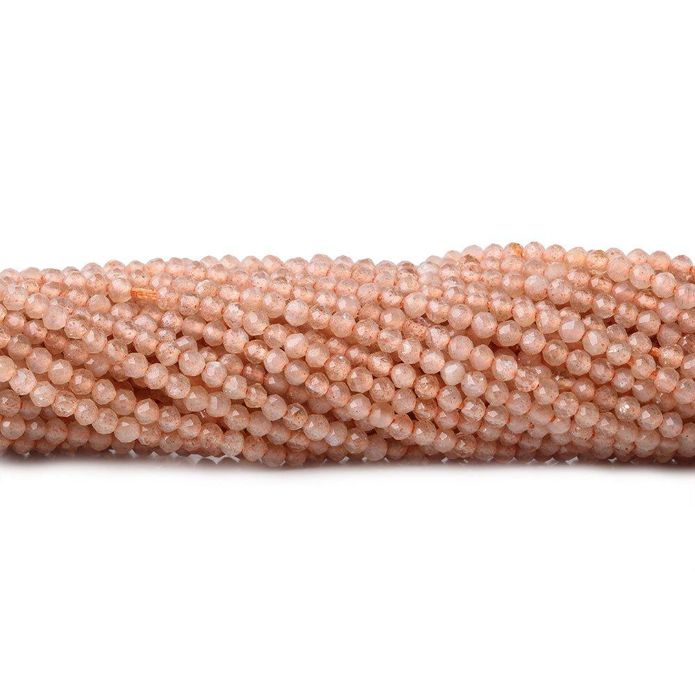 2mm Sunstone microfaceted round beads 13 inch 175 pieces - The Bead Traders