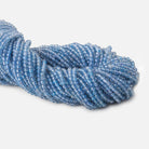 2mm Swiss Blue Chalcedony microfaceted round beads 13 inch 165 pieces - The Bead Traders