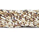 2mm Toasted Coconut Mystic Quartz micro faceted rondelles 13 inches 215 beads - The Bead Traders