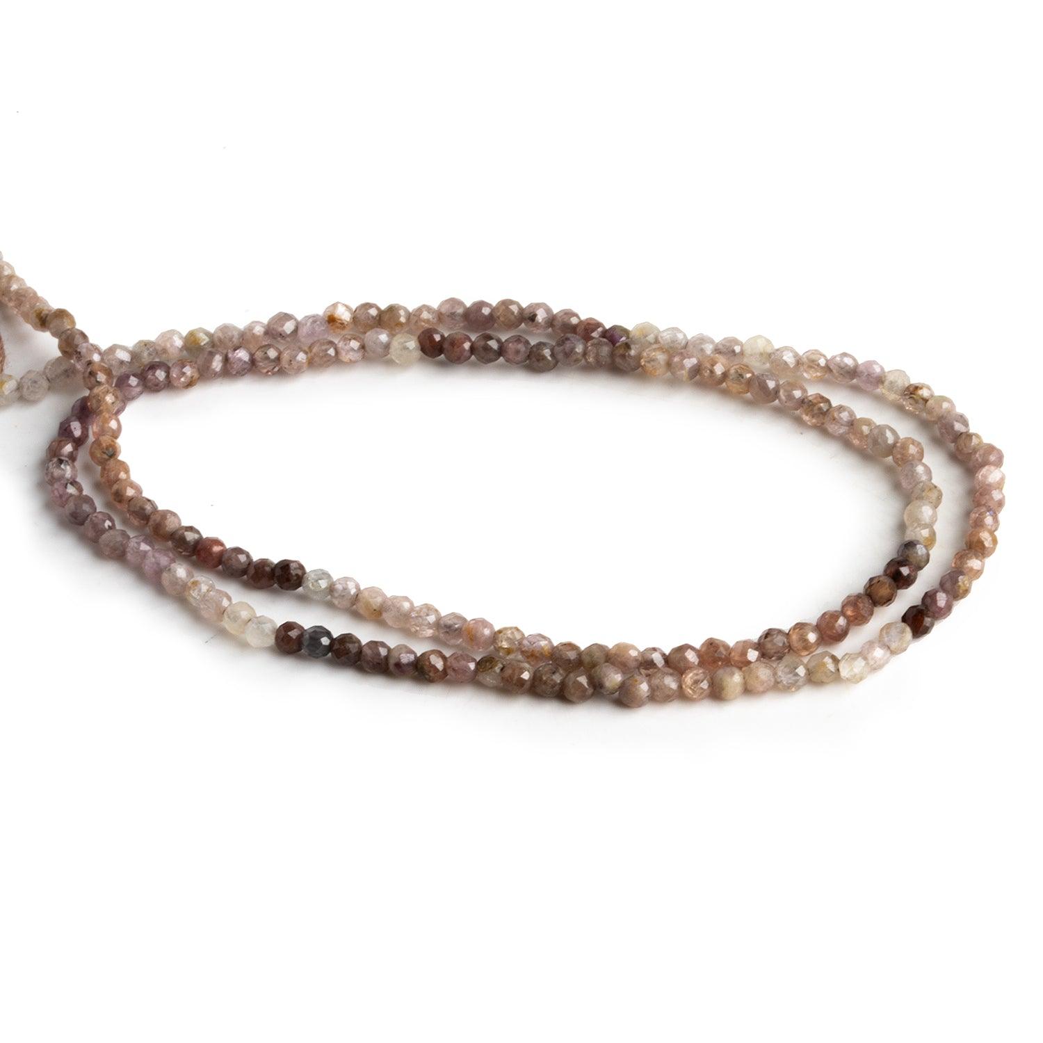2mm Umber Spinel Microfaceted Rounds 12 inch 150 beads - The Bead Traders