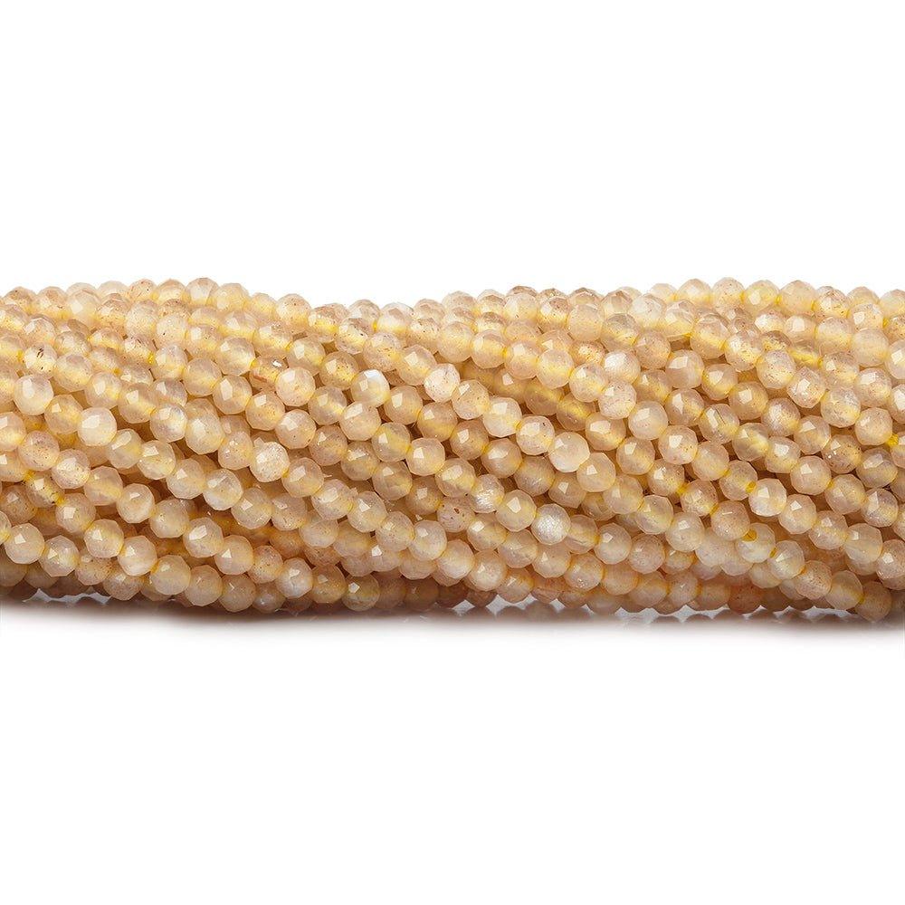 2mm Yellow Aventurine microfaceted round beads 13 inch 175 pieces - The Bead Traders