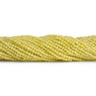 2mm Yellow Chalcedony Microfaceted Rounds 12 inch 140 beads - The Bead Traders