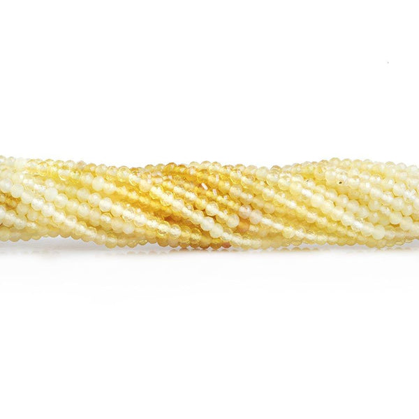 2mm Yellow Opal Micro Faceted Round Beads 13 inch 160 pieces