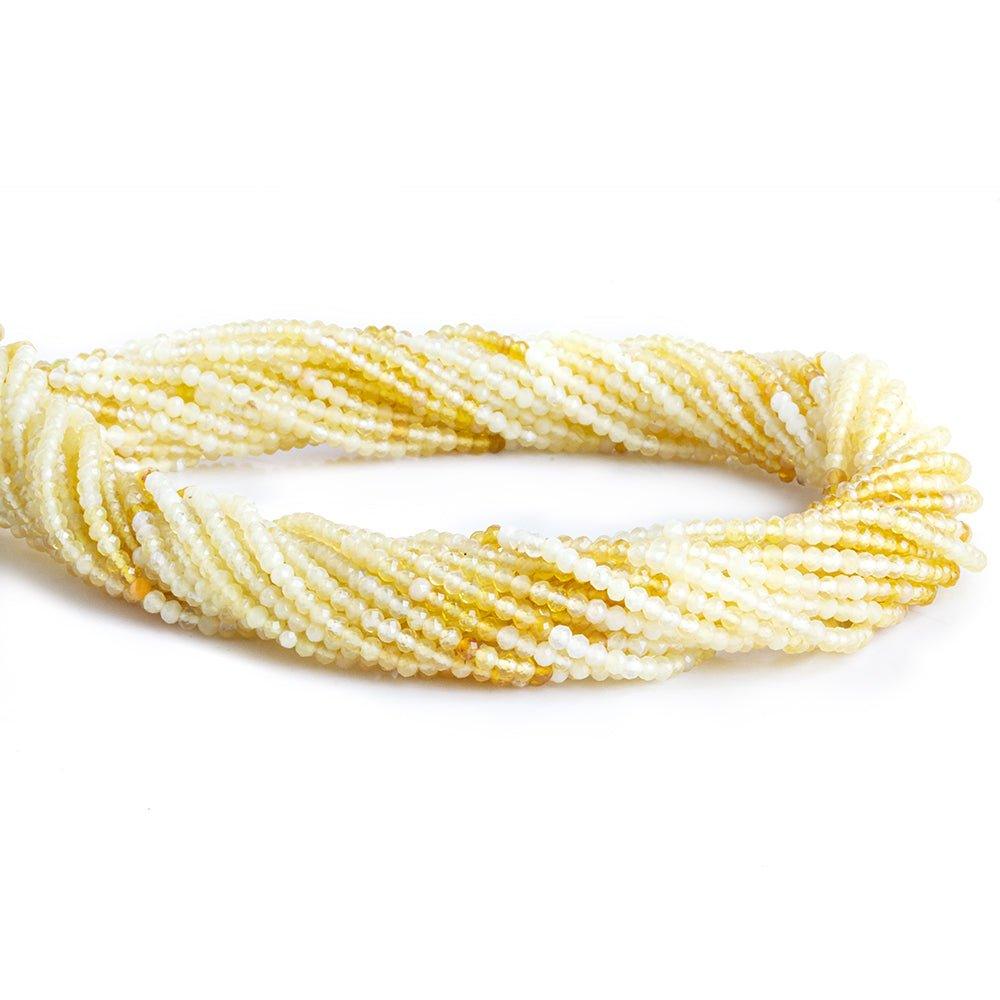 2mm Yellow Opal Micro Faceted Round Beads 13 inch 160 pieces - The Bead Traders