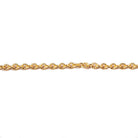 2x2.8mm 22kt Gold Plated Corrugated Oval Link Chain sold by the foot - The Bead Traders