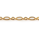 2x4mm 22kt Gold plated Multiple Corrugated Oval Chain sold by the foot - The Bead Traders