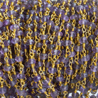 3-3.5mm Amethyst Faceted Rondelle Gold Chain 37pcs - The Bead Traders