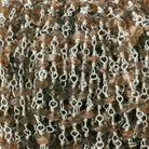 3-3.5mm Andalusite faceted Heishi Silver plated Chain by the foot - The Bead Traders