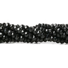 3-3.5mm Black Spinel Faceted Rondelle Beads 14 inch 175 pieces - The Bead Traders