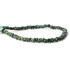3-3.5mm Brazilian Emerald plain square Heishi 8 inch 130 pieces - The Bead Traders
