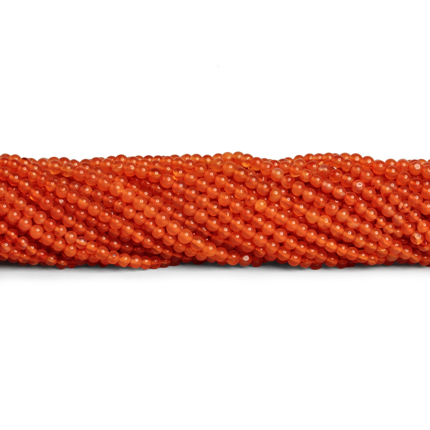 3-3.5mm Carnelian Handcut Rounds 14 inch 110 beads - The Bead Traders