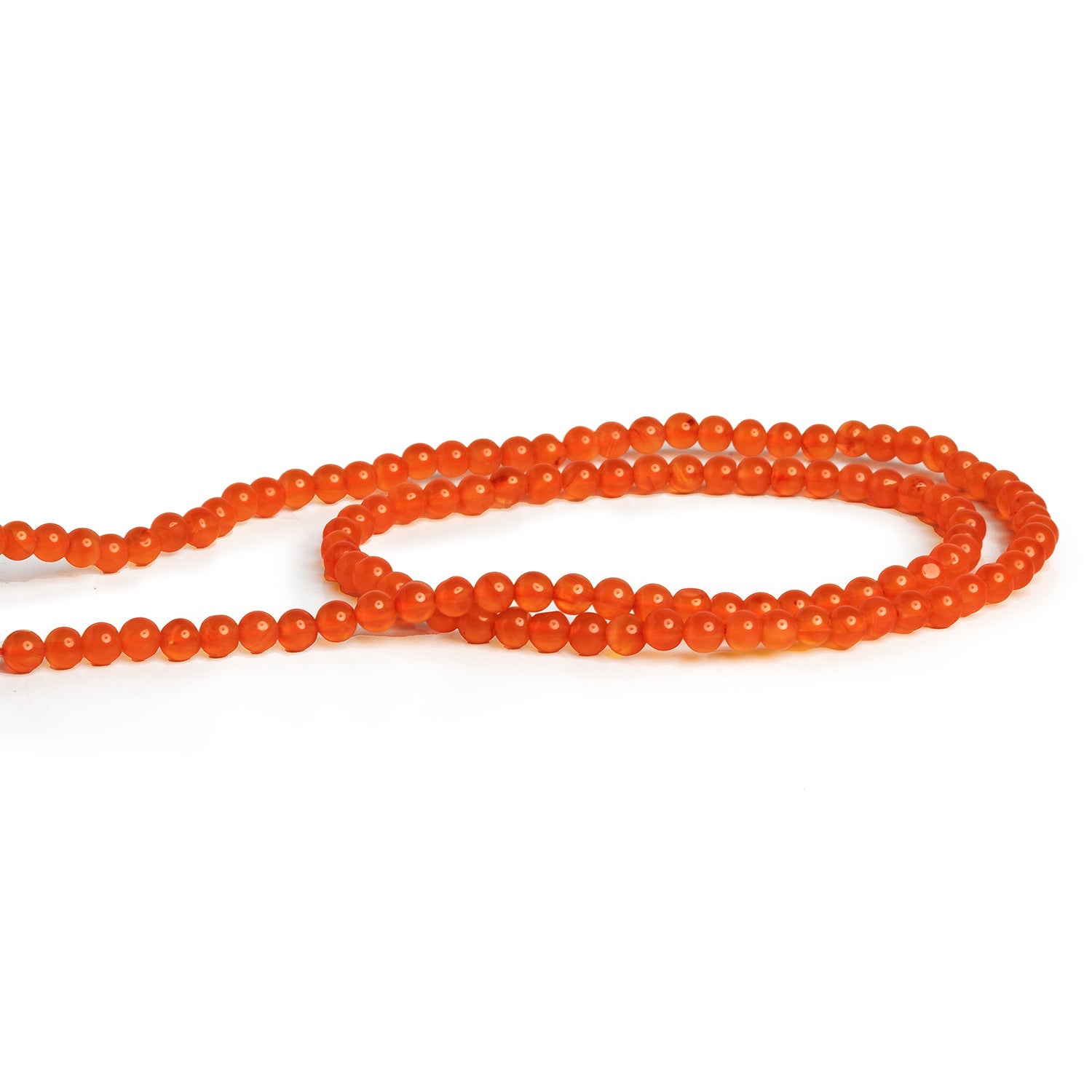 3-3.5mm Carnelian Handcut Rounds 14 inch 110 beads - The Bead Traders