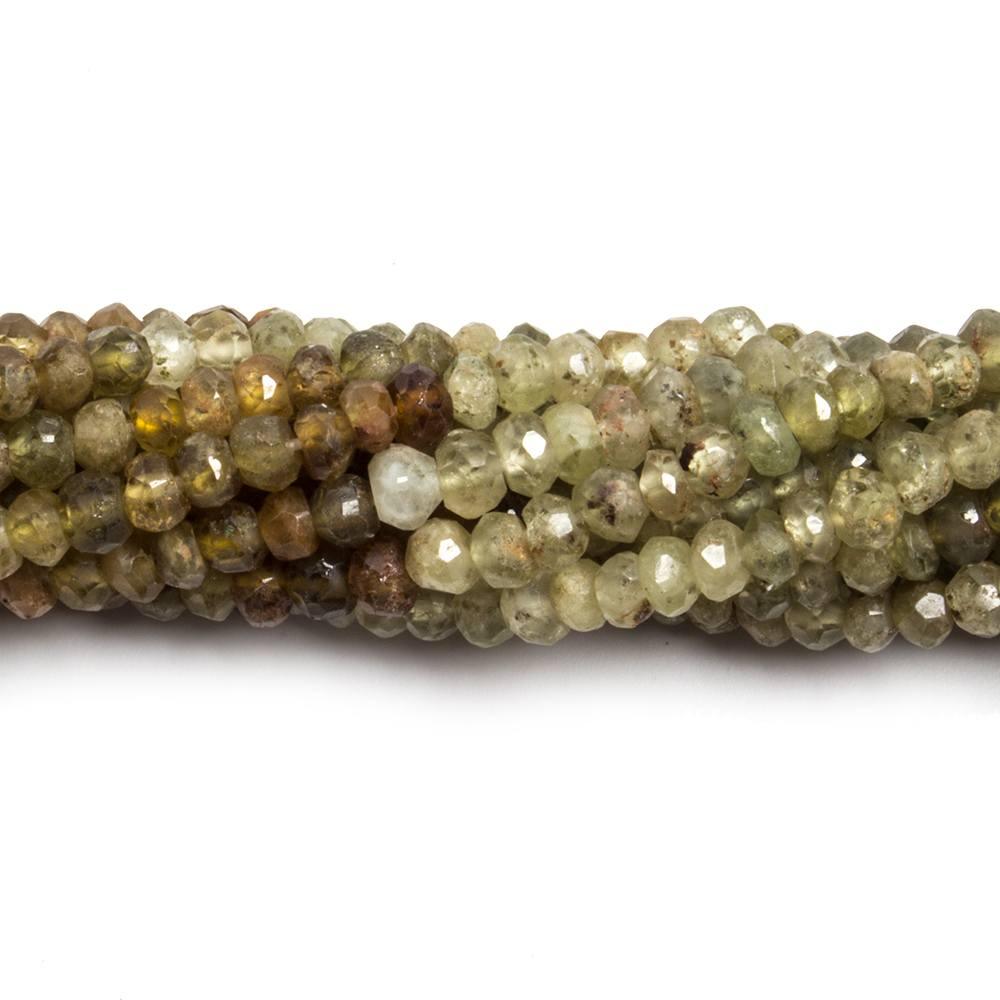 3-3.5mm Grossular Garnet faceted rondelle beads 135 pieces - The Bead Traders