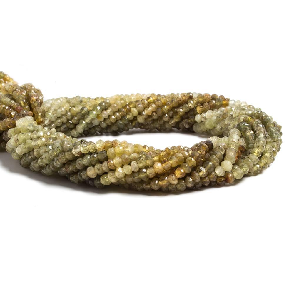 3-3.5mm Grossular Garnet faceted rondelle beads 135 pieces - The Bead Traders
