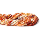 3-3.5mm Mexican Fire Opal faceted rondelles 14.5 inches 179 Beads - The Bead Traders