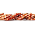 3-3.5mm Mexican Fire Opal faceted rondelles 14.5 inches 179 Beads - The Bead Traders