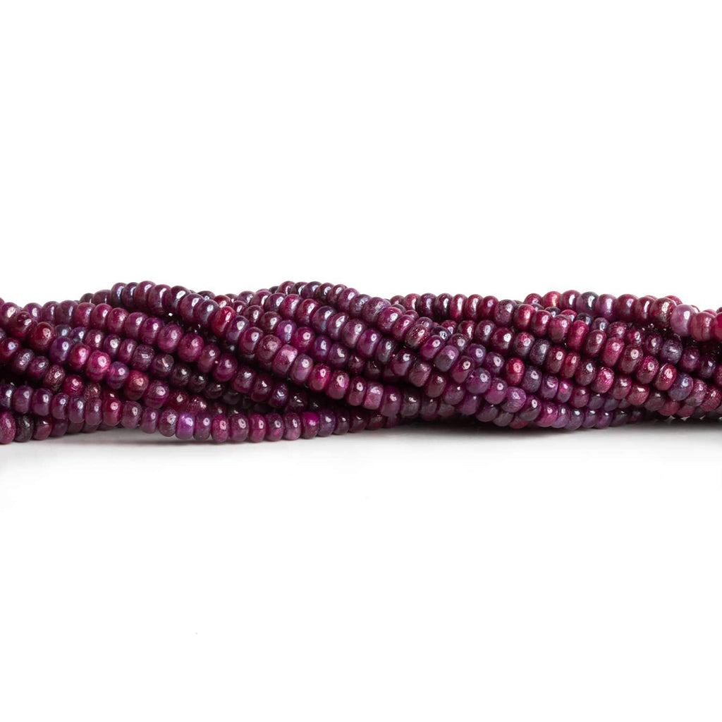 3-3.5mm Mystic Ruby Plain Rondelles 15 inch 160 beads - The Bead Traders