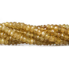 3-3.5mm Yellow Sapphire Faceted Rondelles 16 inch 205 beads - The Bead Traders