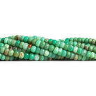 3-4.5mm Chrysoprase & Matrix Plain Rondelle Beads 7.5 inch 66 pieces - The Bead Traders
