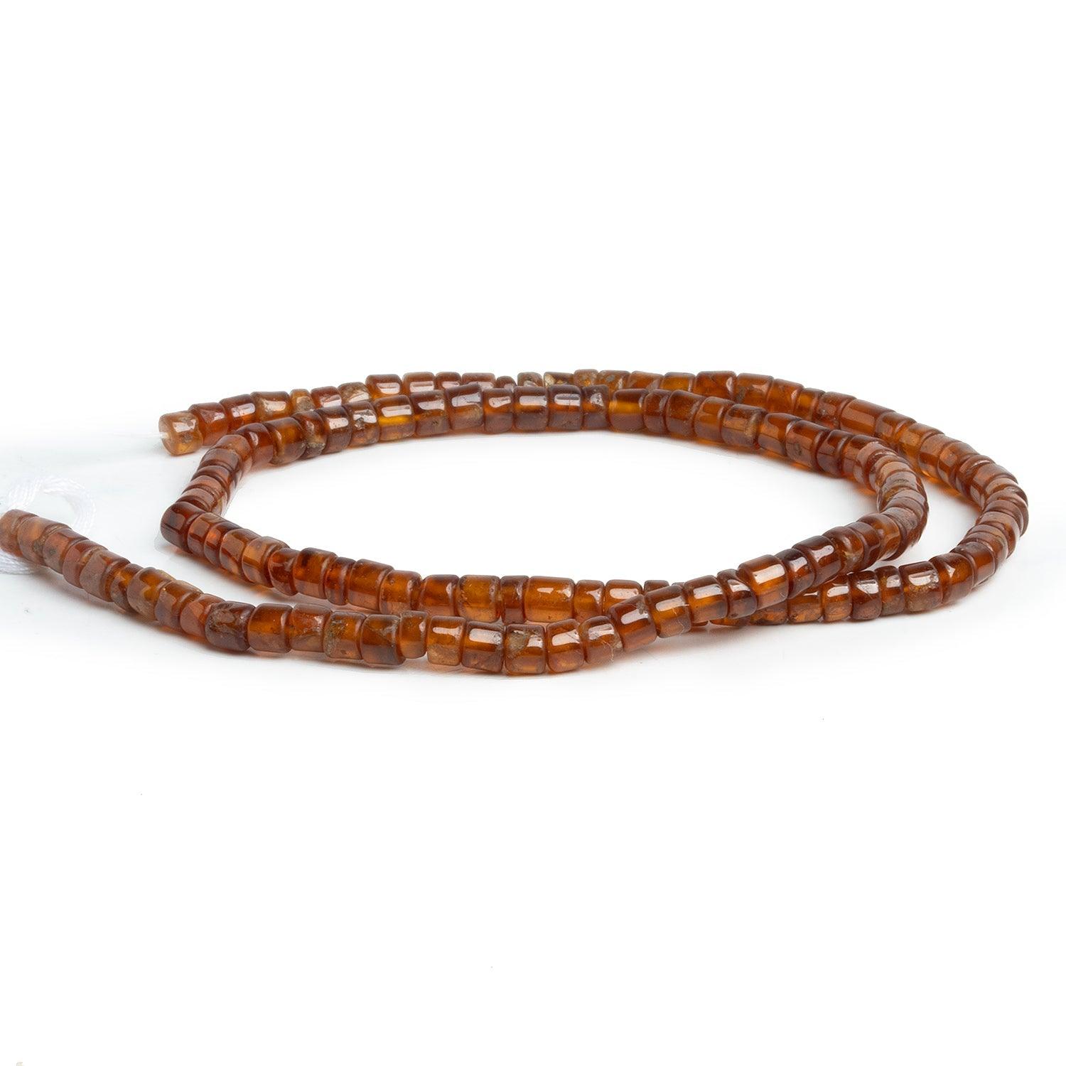 3-4.5mm Hessonite Garnet Plain Heishis 12 inch 105 beads - The Bead Traders