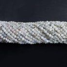 3-4.5mm Rainbow Moonstone Rounds 13 inch 83 beads - The Bead Traders