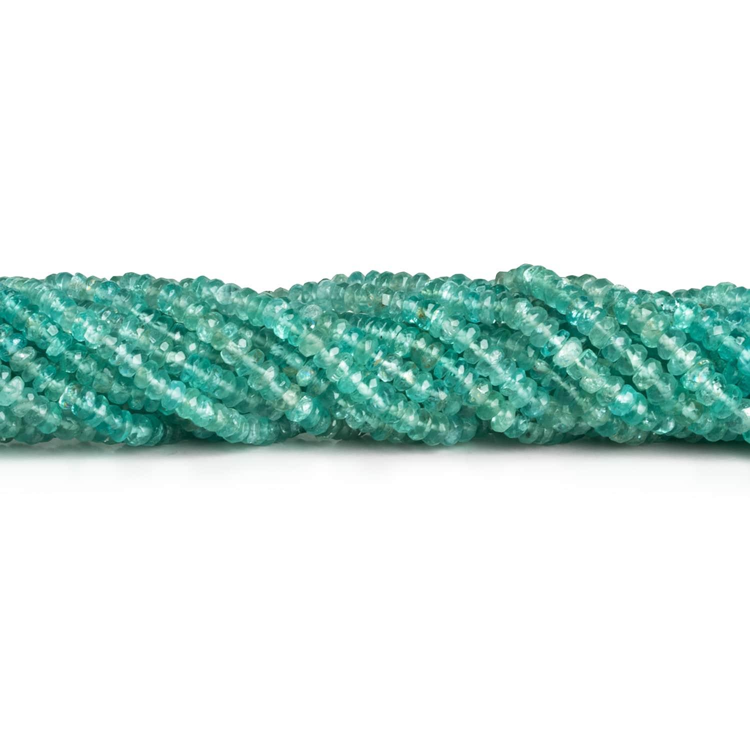 3-4mm Apatite Faceted Rondelles 17 inch 185 beads - The Bead Traders
