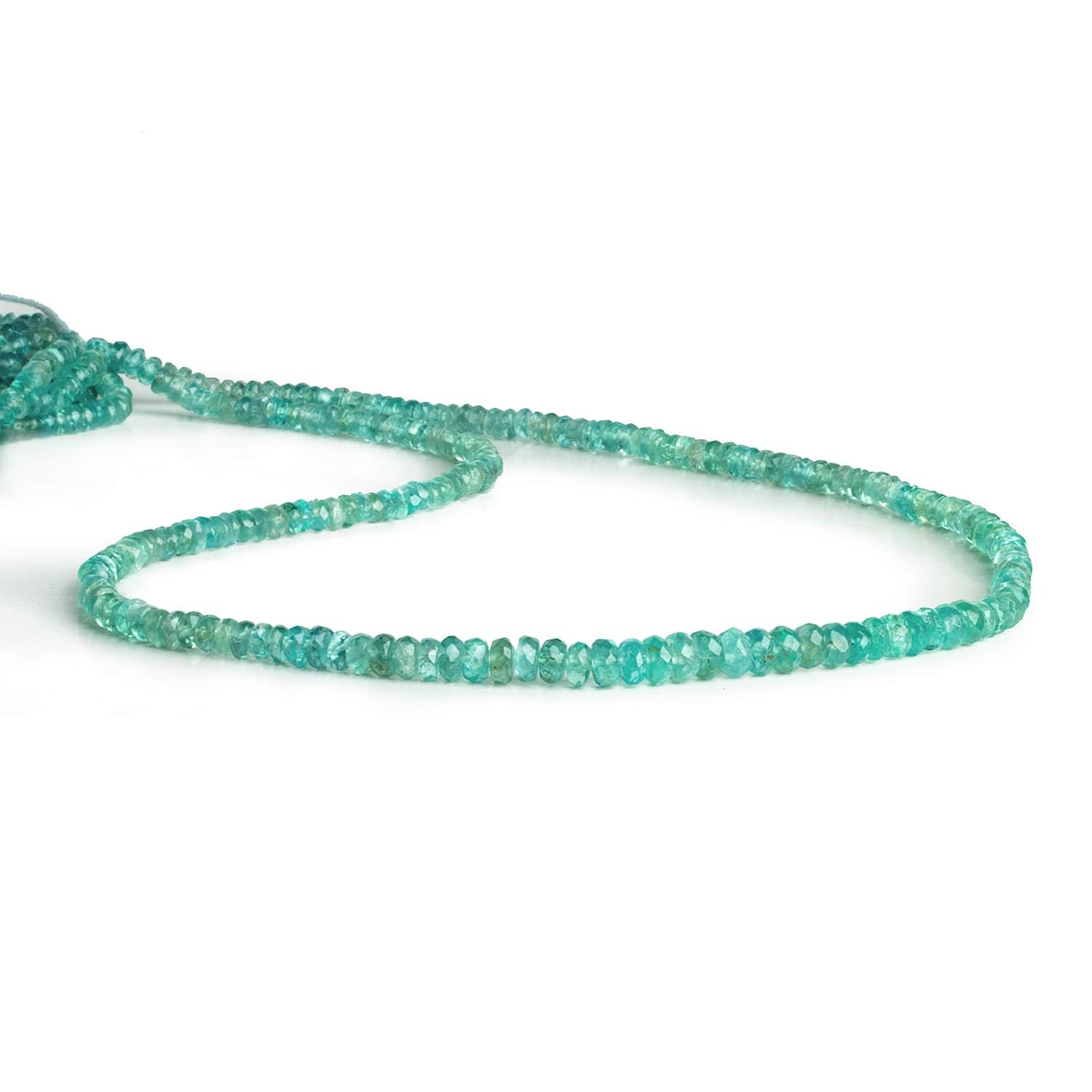 3-4mm Apatite Faceted Rondelles 17 inch 185 beads - The Bead Traders