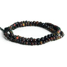 3-4mm Black Ethiopian Opal Rounds 17 inch 150 beads - The Bead Traders