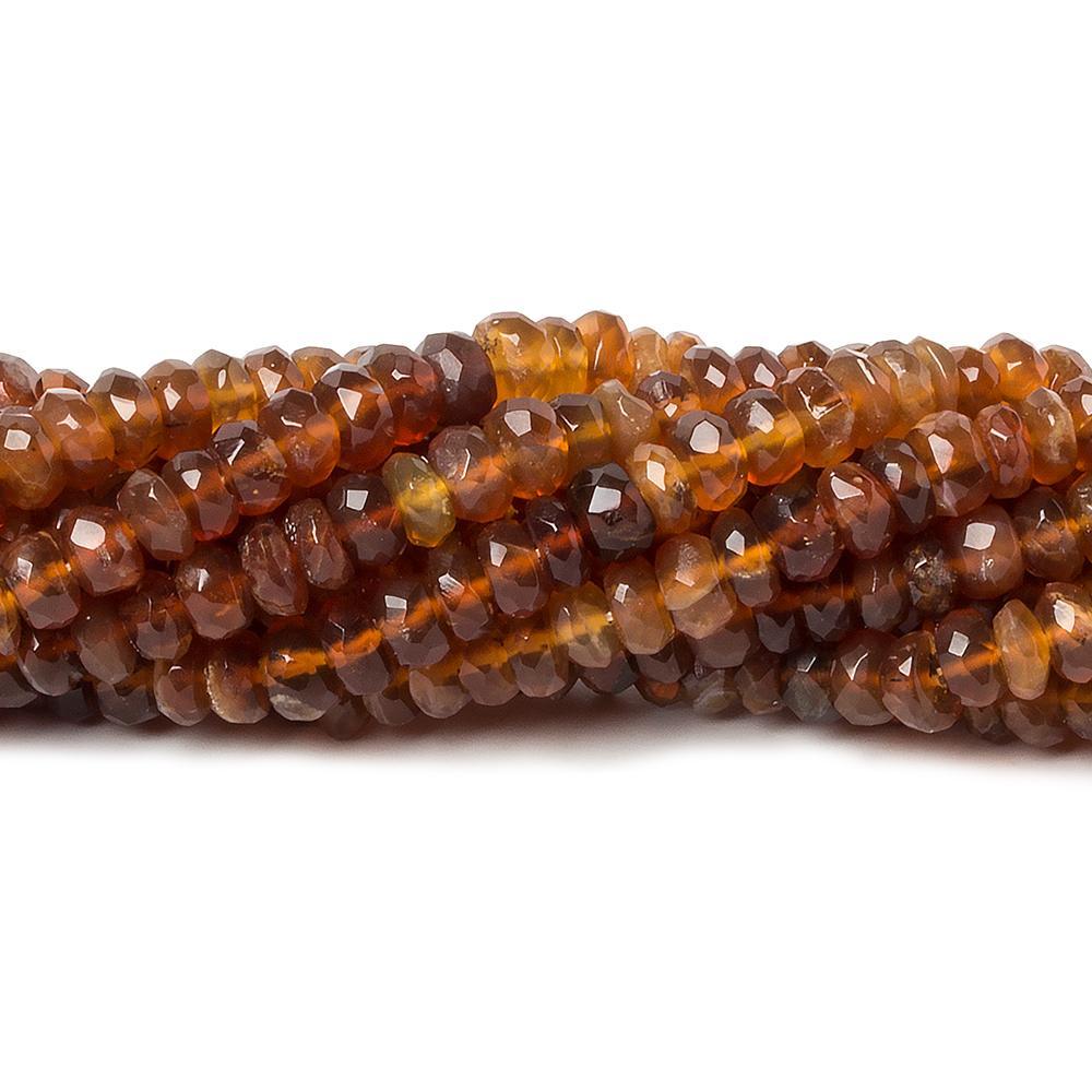 3-4mm Brown Apatite Faceted Rondelle Beads 14 inch 130 pieces - The Bead Traders